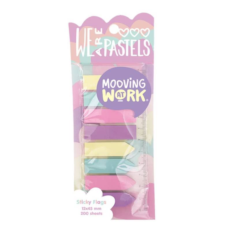 Banderitas Adhesivas Mooving Pastel - Pack de 8