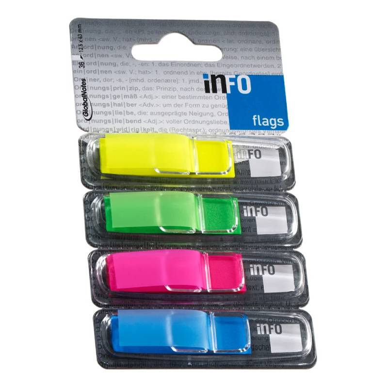 Banderitas Adhesivas con dispensador - Pack de 4 (12.5x43mm)