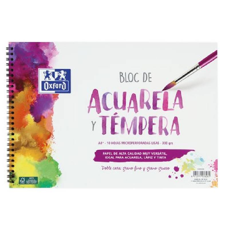 Bloc Oxford A4+ Acuarela y tempera 10h